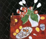 Henri Matisse Black background, tulips and oysters oil painting